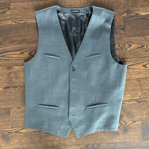 Express Men's Charcoal Suit Vest